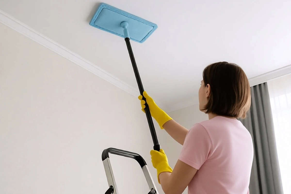 Nejlepší způsob, jak umýt napínaný strop bez šmouh: Osvědčený trik zkušených hospodyněk