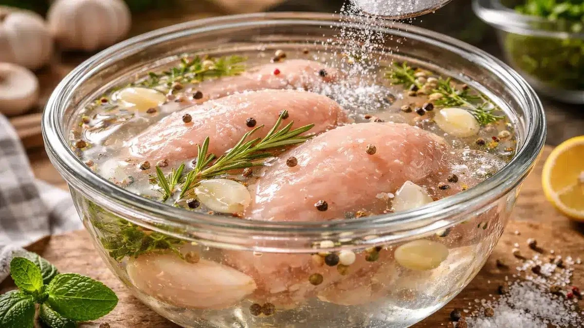 Proč profi kuchaři namáčí kuřecí maso před pečením do slané vody