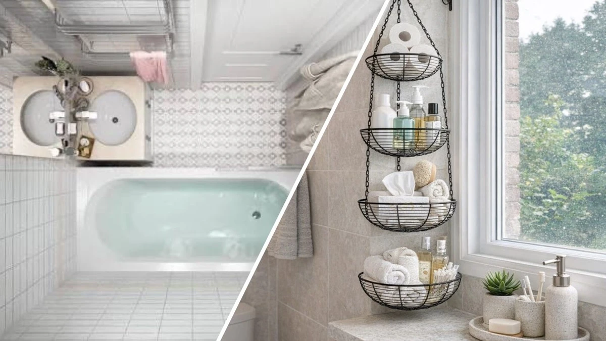 Jak košík na ovoce z "Domovika" vyřešil problém s místem v malé koupelně