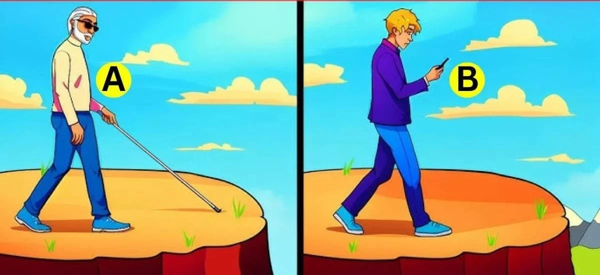 IQ hádanka, která oklame mozek: Málokdo si všimne, který muž je v nebezpečí