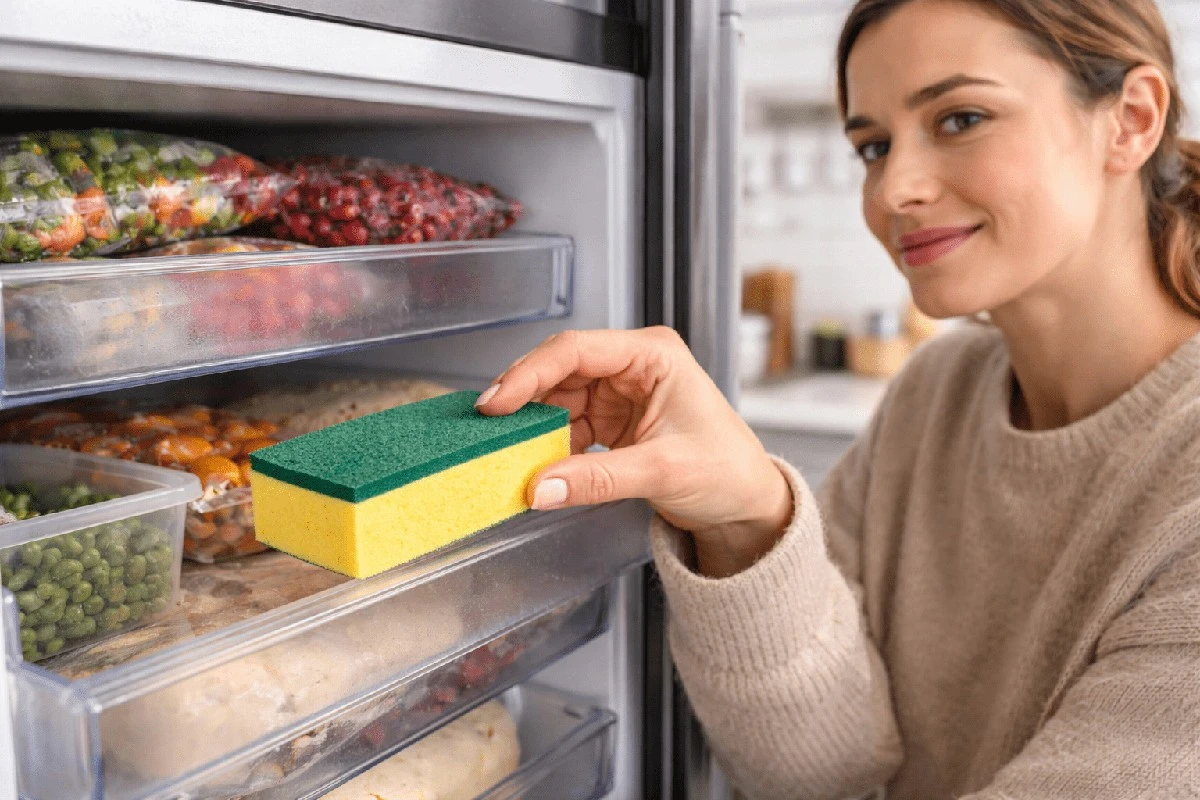 Proč zkušené hospodyňky dávají houbičky na nádobí do mrazáku: jednoduchý trik proti námraze