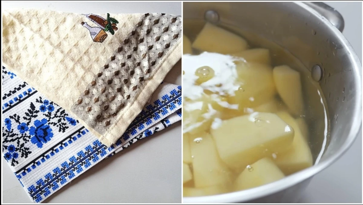 Kartoffelwasser statt teurer Mittel: So werden Ihre Küchentücher wieder wie neu