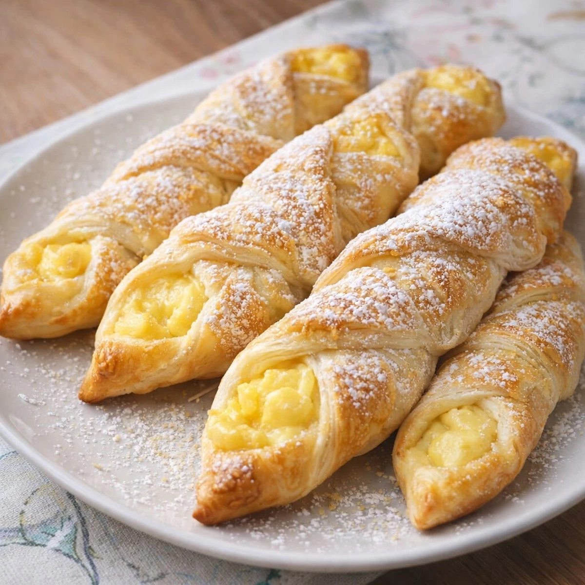 Rychlý pudinkový koláč z listového těsta: hotový do 20 minut