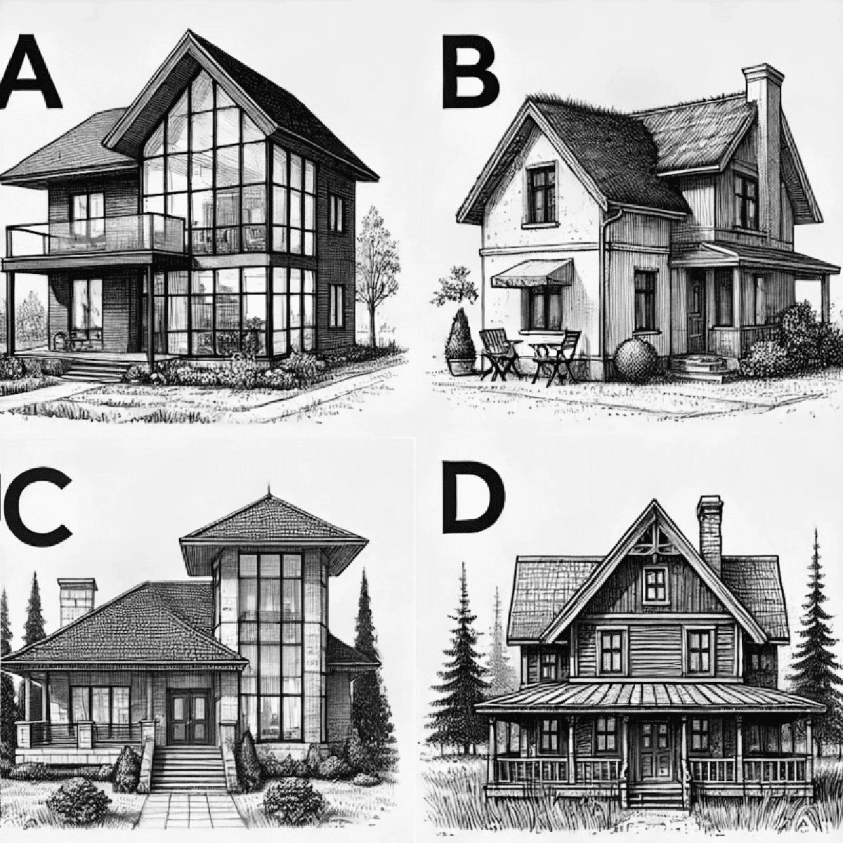 Který dům si vyberete? Tento osobnostní test odhalí váš vztah k penězům