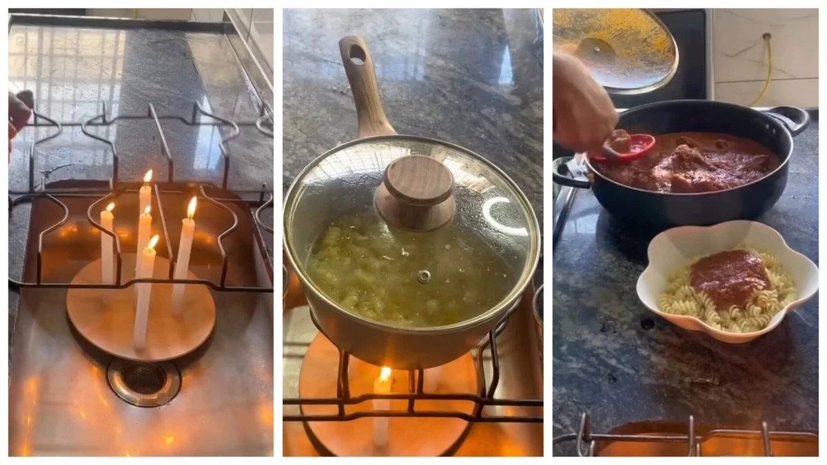 5 obyčejných svíček a mřížka z trouby: ohřívání jídla i vaření těstovin při 20hodinových výpadcích proudu