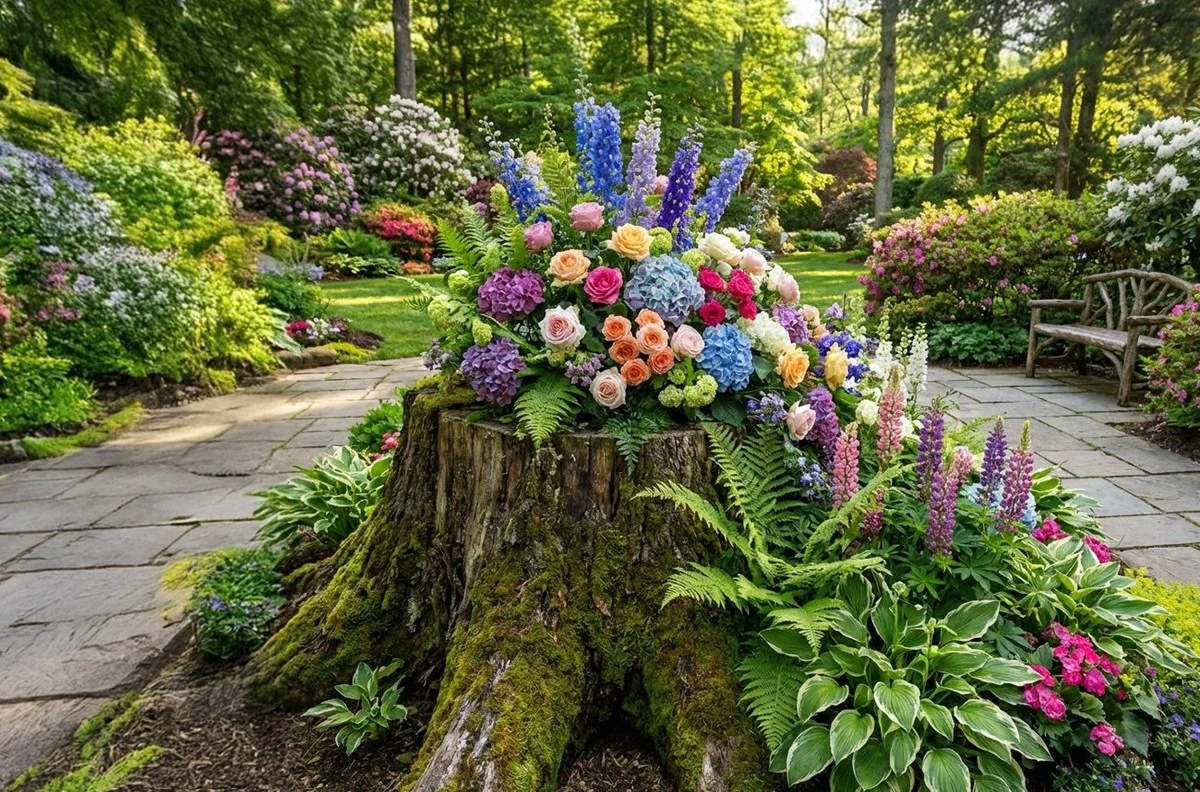 Starý pařez na zahradě? Proměňte ho v designový prvek nebo praktického pomocníka!